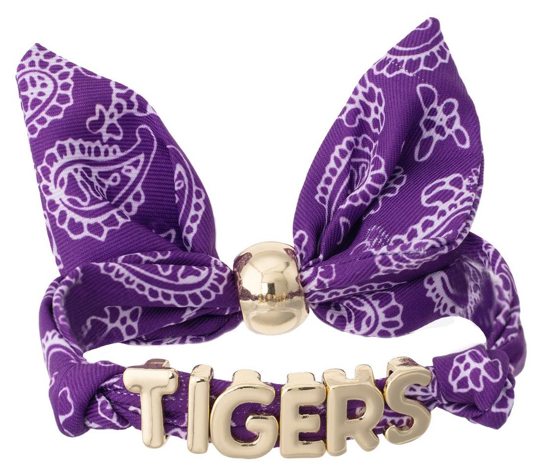 Canvas Style Women's Clemson Tigers Bandana Slider Bracelet