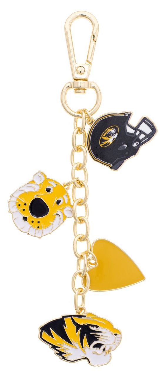 Canvas Style Women's Missouri Tigers Heart Cluster Bag Charm