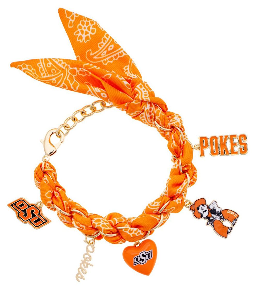 Canvas Style Women's Oklahoma State Cowboys Bandana Charm Bracelet