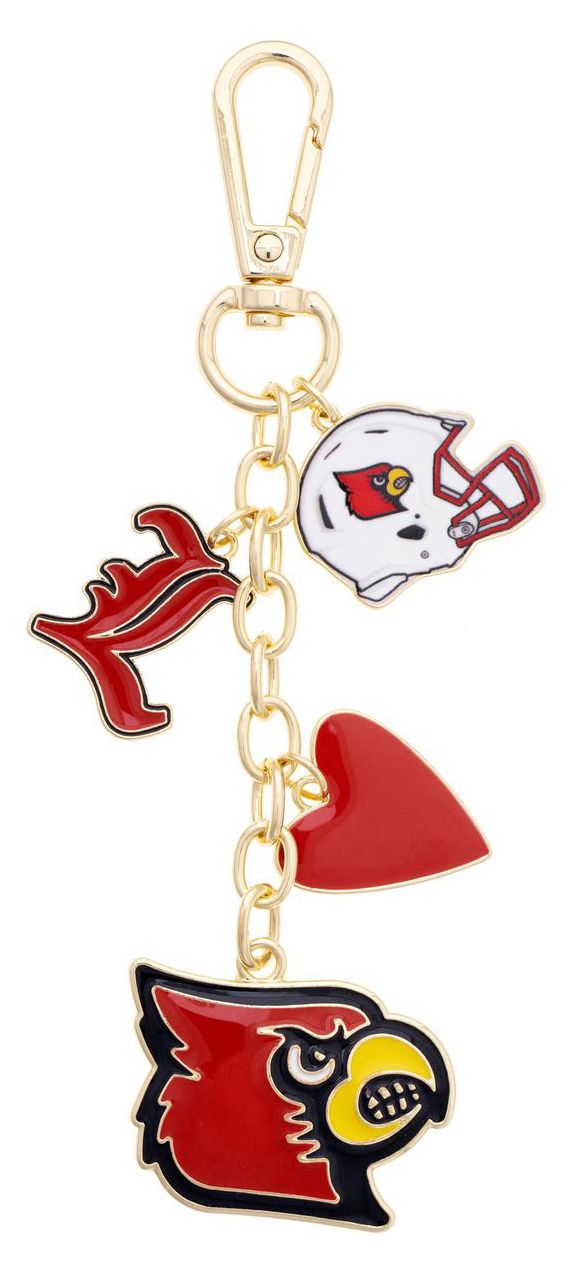 Canvas Style Women's Louisville Cardinals Heart Cluster Bag Charm
