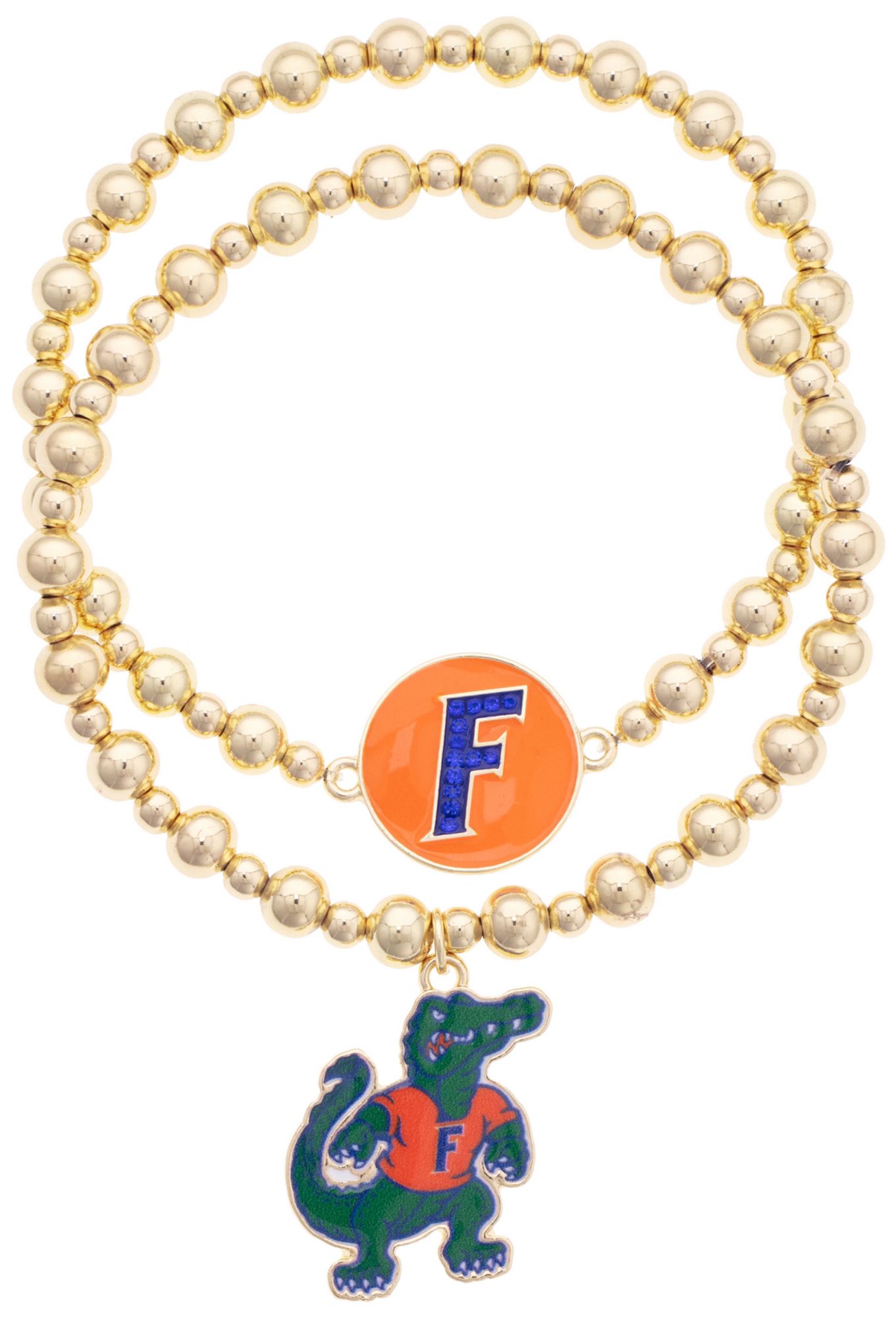 Canvas Style Women's Florida Gators Ball Bead Bracelet Set of 2