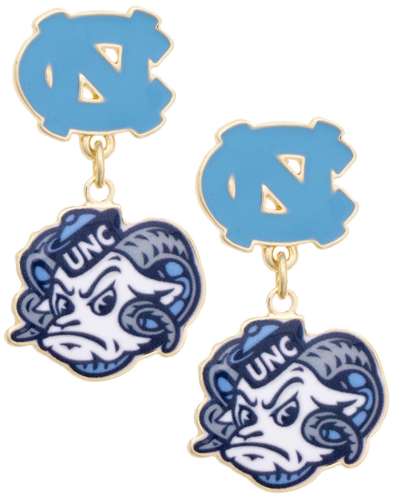 Canvas Style Women's North Carolina Tarheels Enamel Drop Earrings