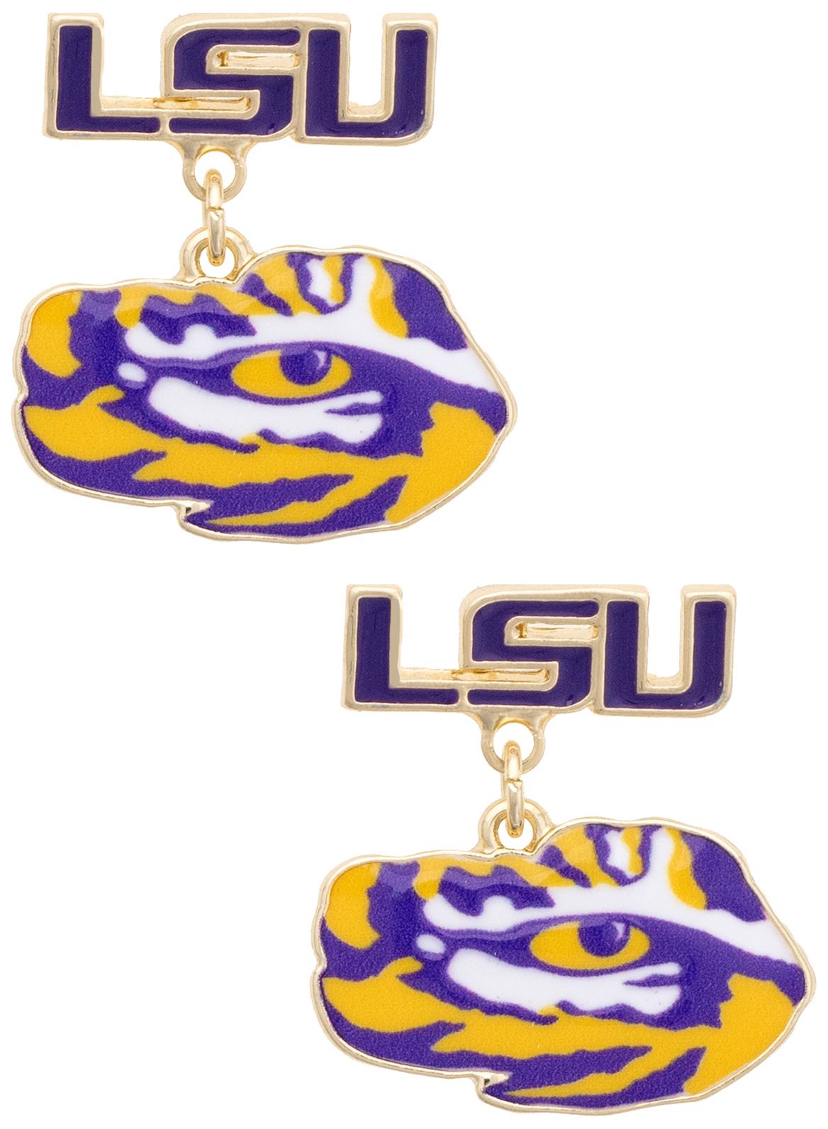 Canvas Style Women's LSU Tigers Enamel Drop Earrings