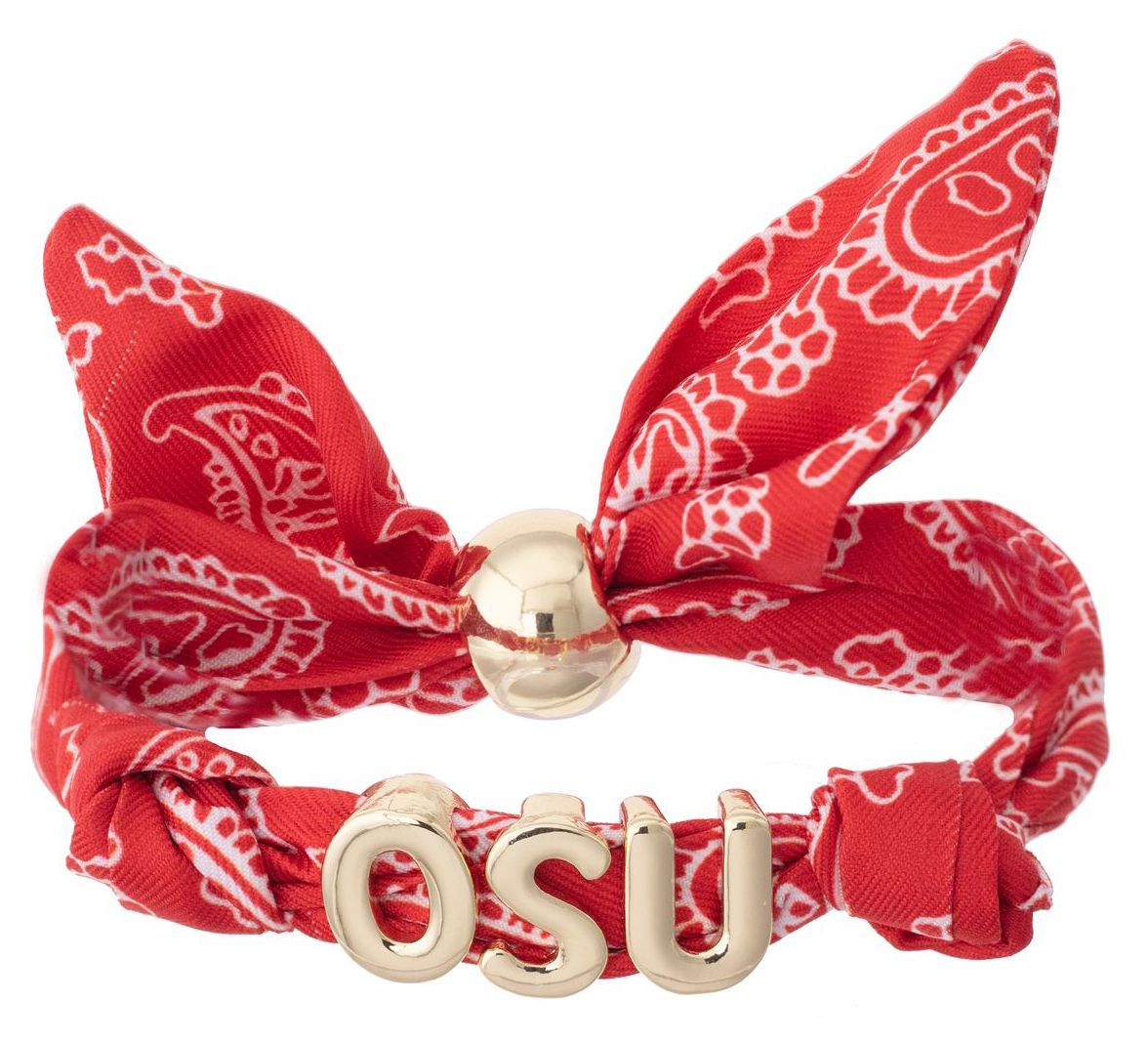 Canvas Style Women's Ohio State Buckeyes Bandana Slider Bracelet