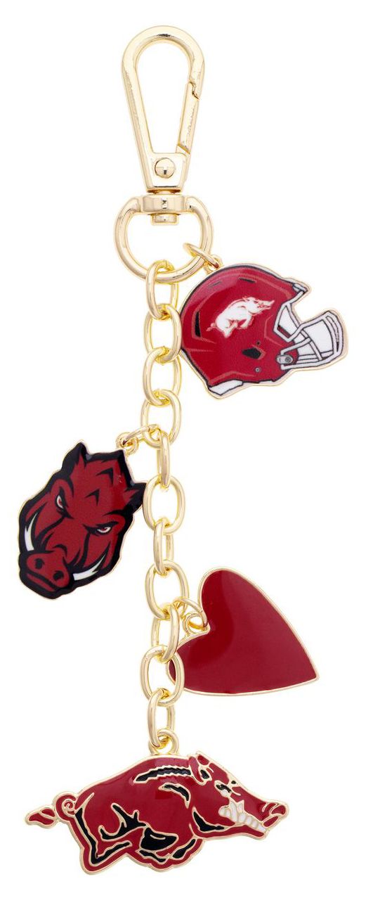 Canvas Style Women's Arkansas Razorbacks Heart Cluster Bag Charm