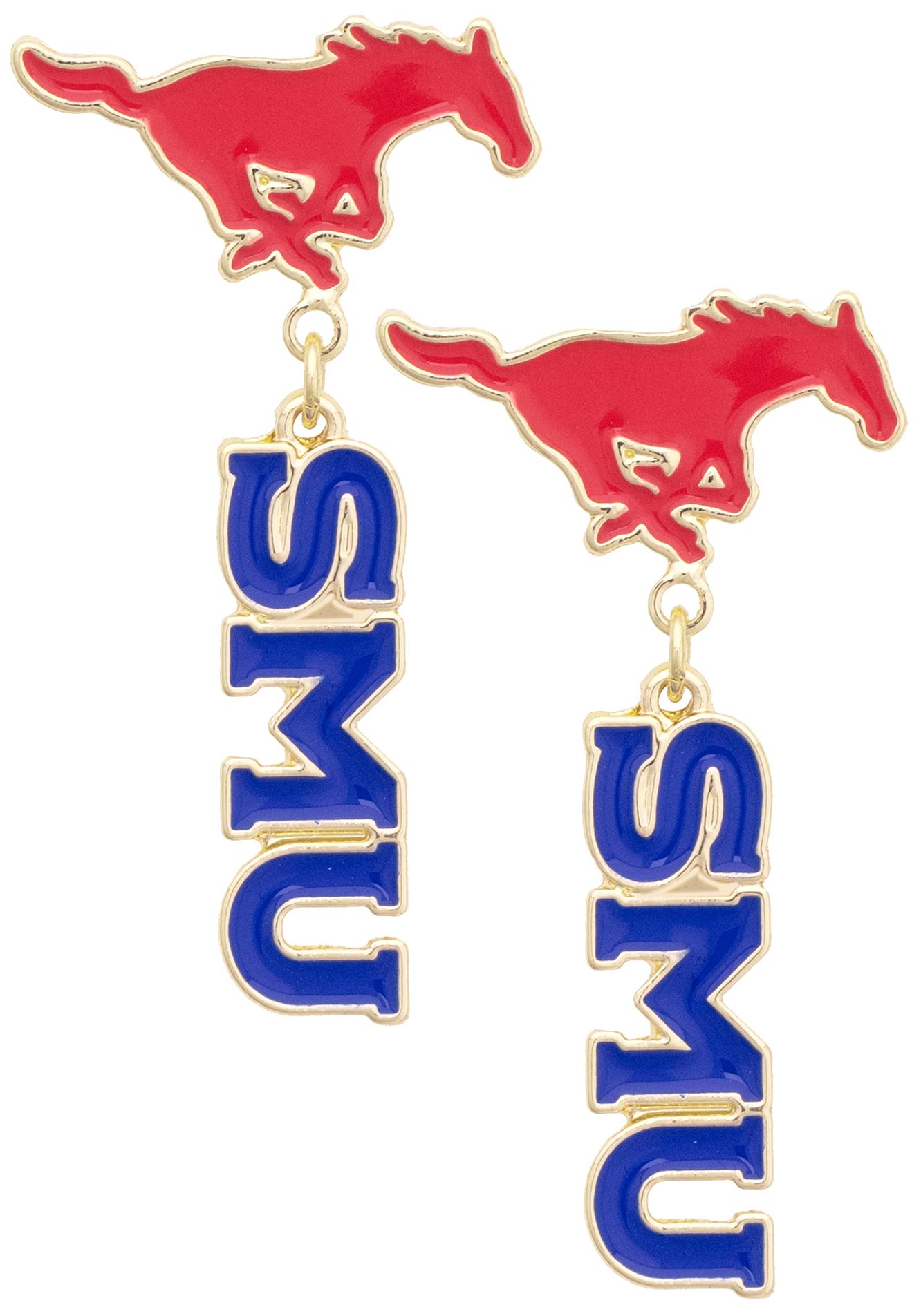 Canvas Style Women's SMU Mustangs Enamel Drop Earrings