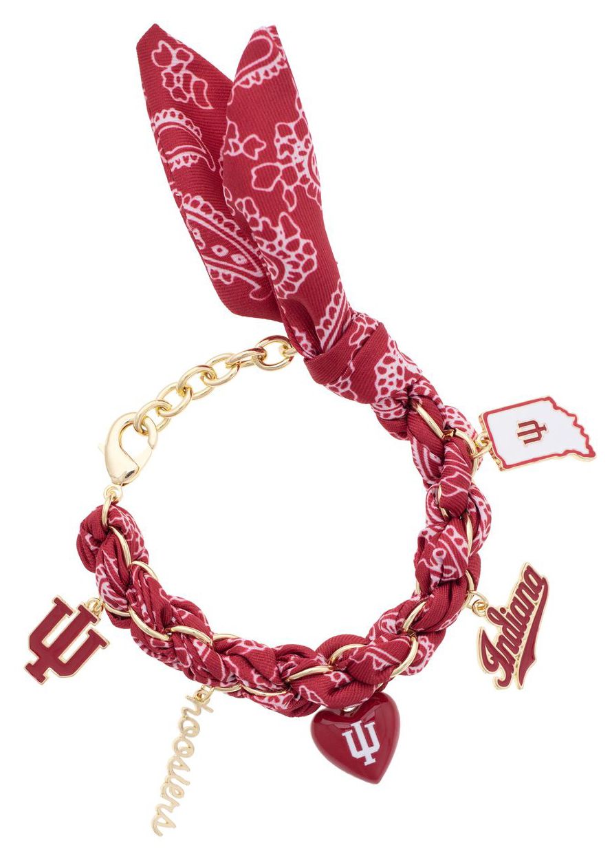 Canvas Style Women's Indiana Hoosiers Bandana Charm Bracelet