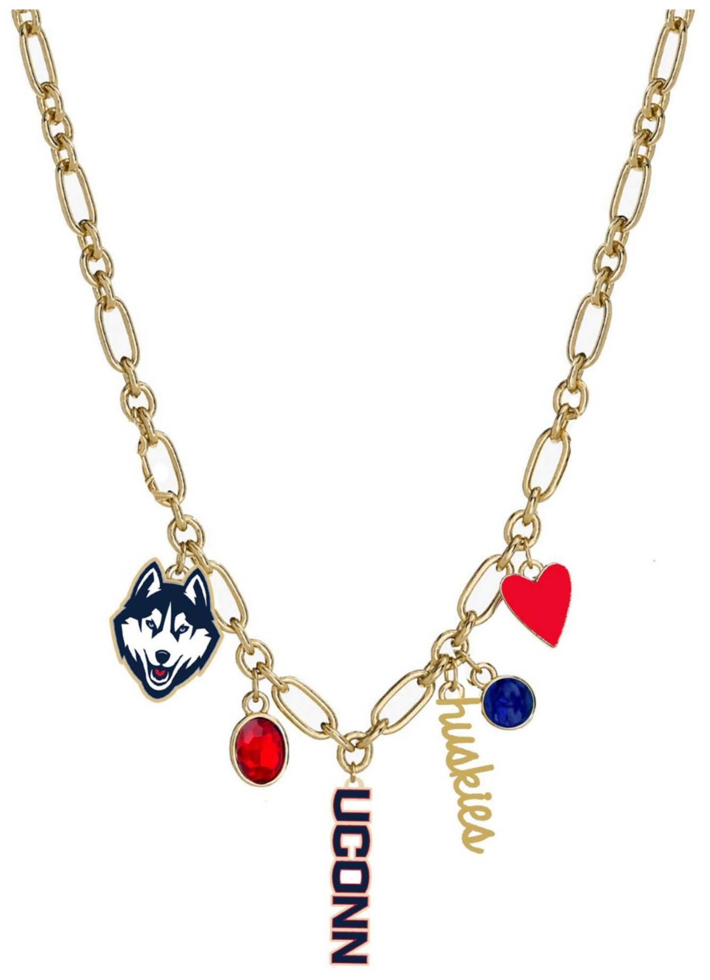 Canvas Style Women's Connecticut Huskies Gameday Charm Necklace