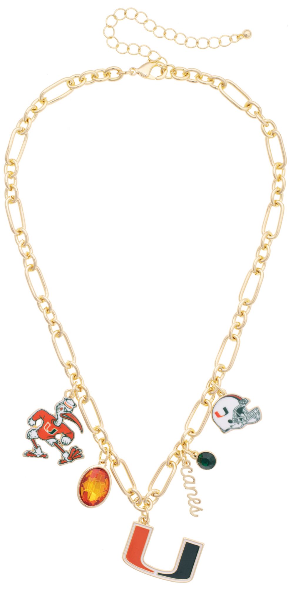 Canvas Style Women's Miami Hurricanes Gameday Charm Necklace