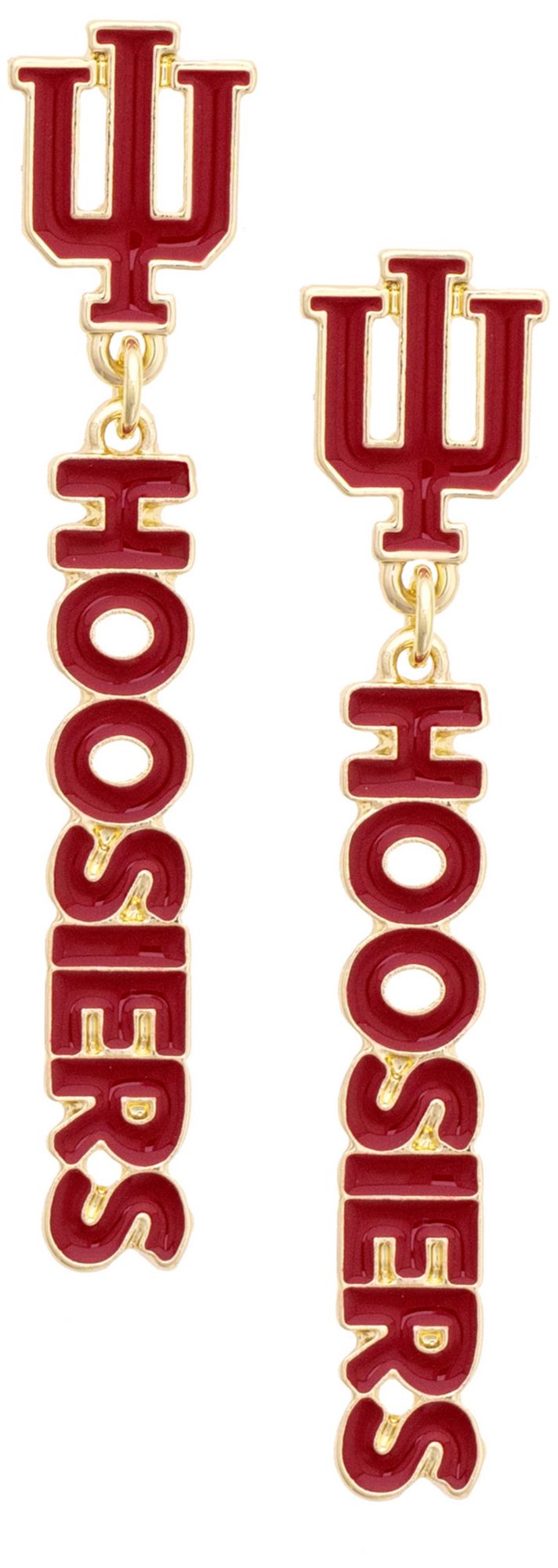 Canvas Style Women's Indiana Hoosiers Enamel Drop Earrings