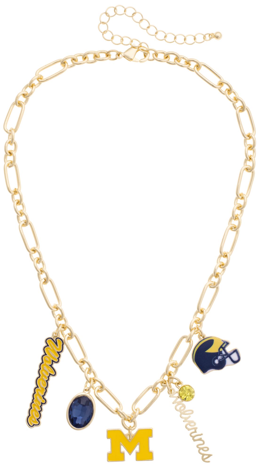 Canvas Style Women's Michigan Wolverines Gameday Charm Necklace