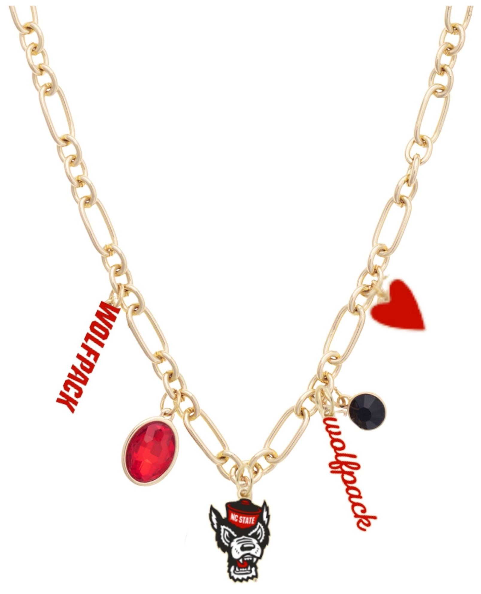 Canvas Style Women's North Carolina State Wolfpack Gameday Charm Necklace