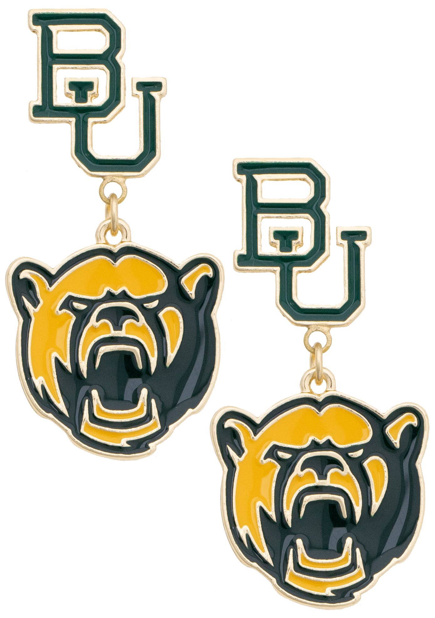 Canvas Style Women's Baylor Bears Enamel Drop Earrings