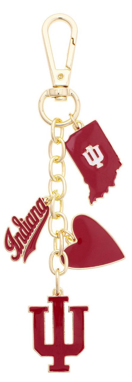 Canvas Style Women's Indiana Hoosiers Heart Cluster Bag Charm