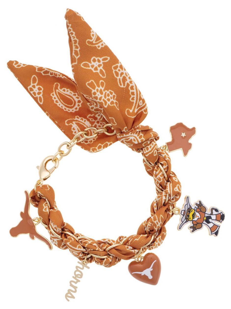 Canvas Style Women's Texas Longhorns Bandana Charm Bracelet