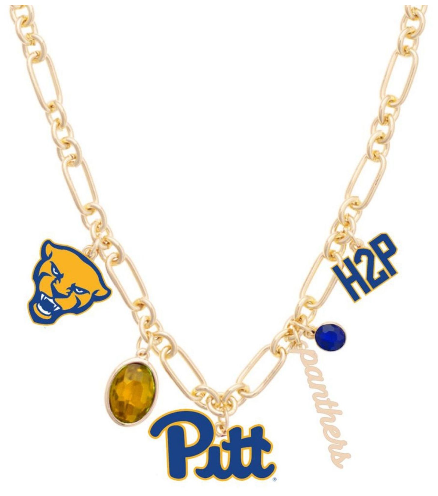 Canvas Style Women's Pittsburg Panthers Gameday Charm Necklace