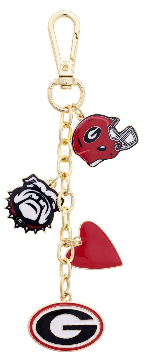 Canvas Style Women's Georgia Bulldogs Heart Cluster Bag Charm