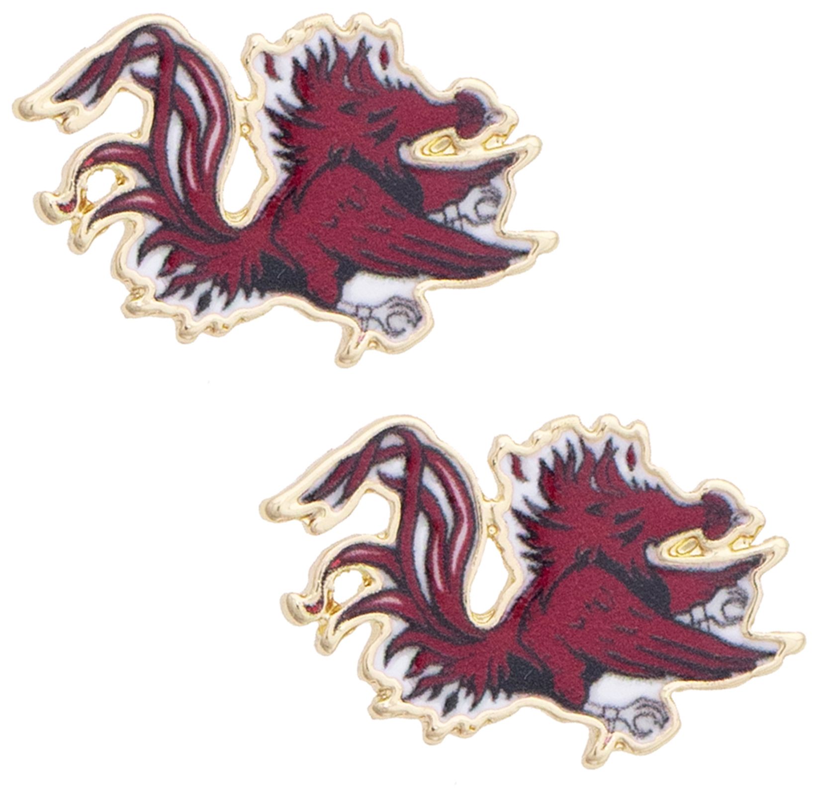 Canvas Style Women's South Carolina Gamecocks Enamel Icon Stud Earrings
