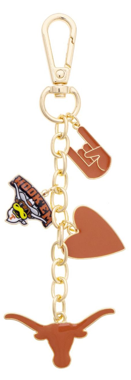 Canvas Style Women's Texas Longhorns Heart Cluster Bag Charm