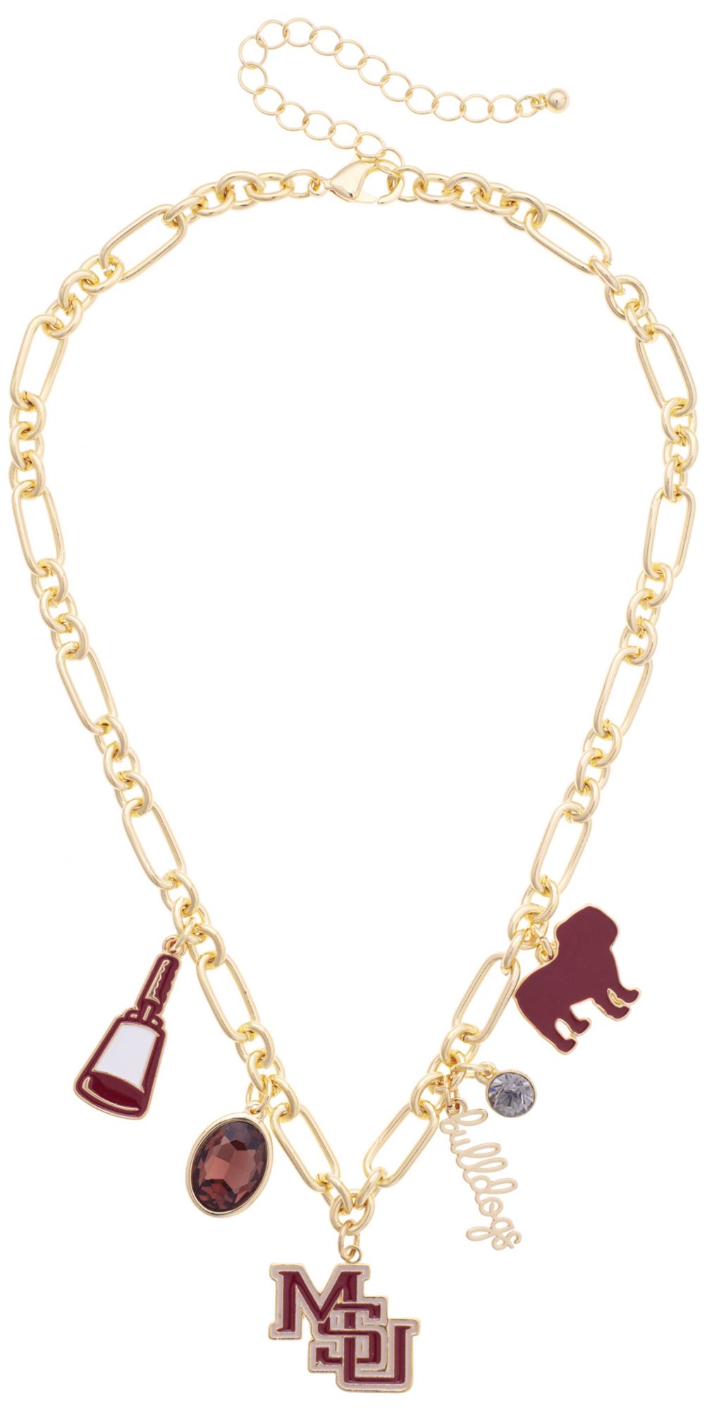 Canvas Style Women's Mississippi State Bulldogs Gameday Charm Necklace