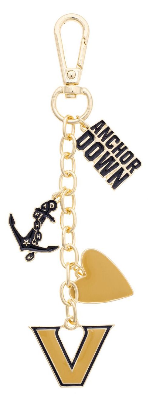 Canvas Style Women's Vanderbilt Commodores Heart Cluster Bag Charm