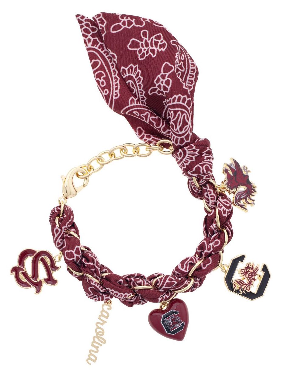 Canvas Style Women's South Carolina Gamecocks Bandana Charm Bracelet