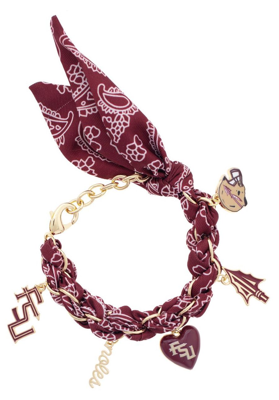 Canvas Style Women's Florida State Seminoles Bandana Charm Bracelet