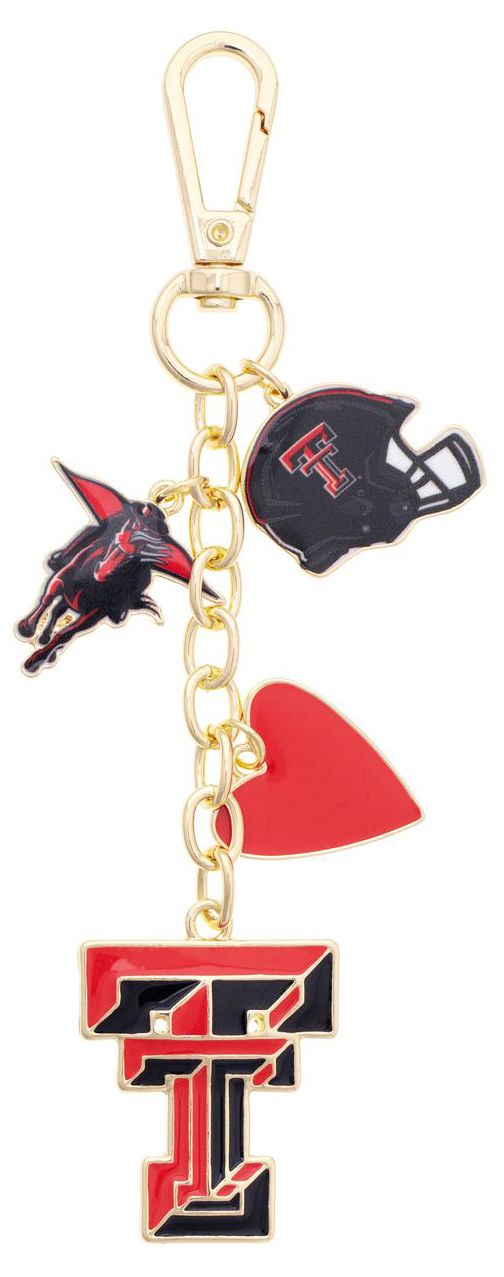 Canvas Style Women's Texas Tech Red Raiders Heart Cluster Bag Charm