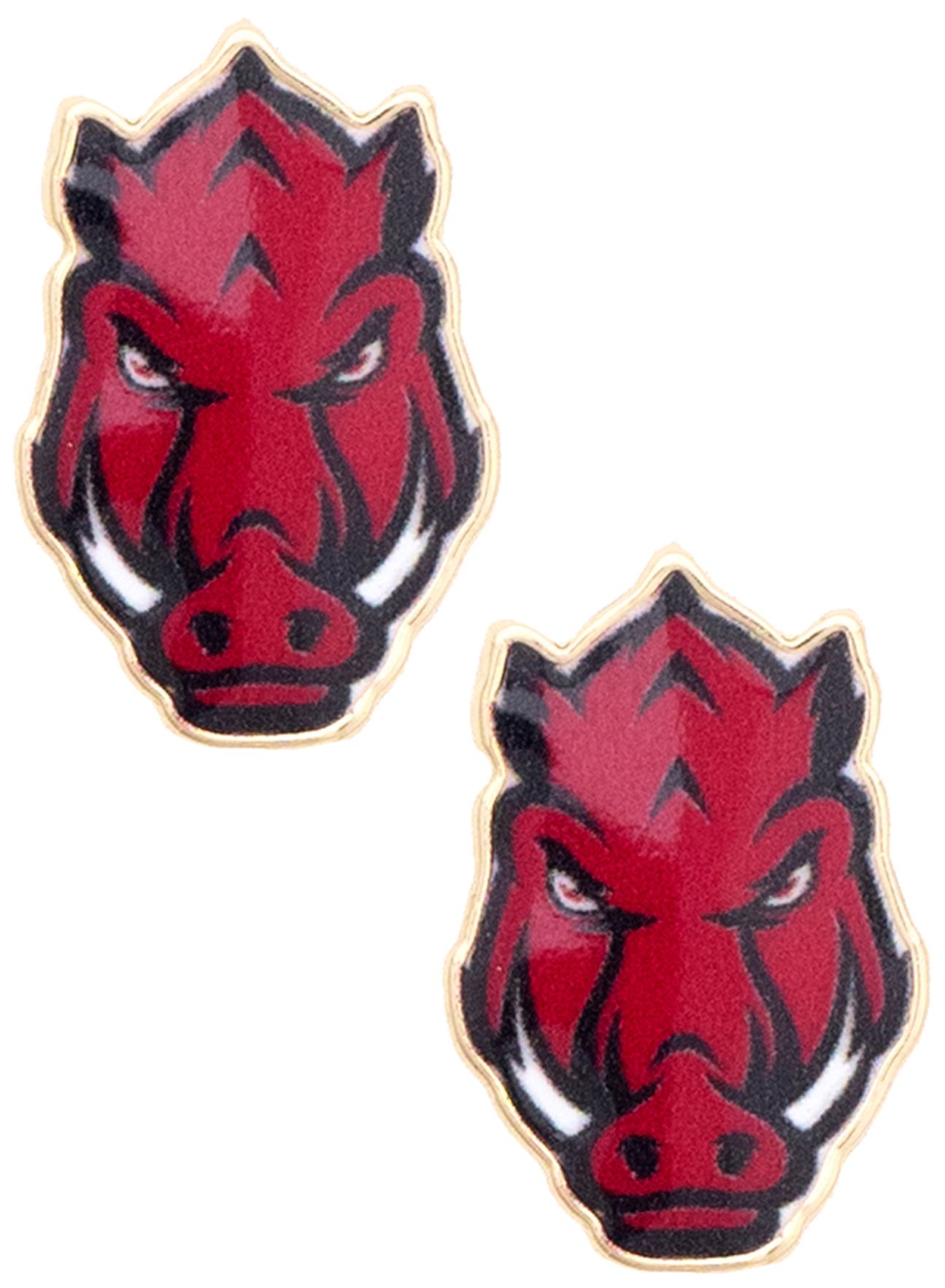 Canvas Style Women's Arkansas Razorbacks Enamel Icon Stud Earrings