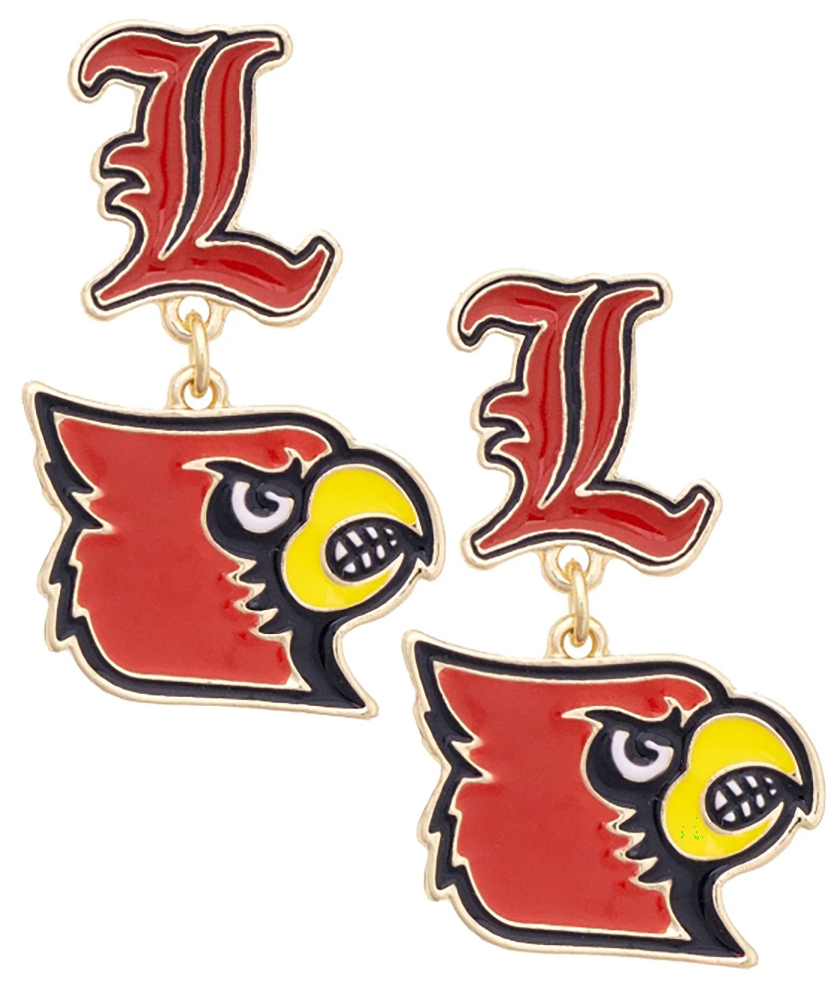Canvas Style Women's Louisville Cardinals Enamel Drop Earrings
