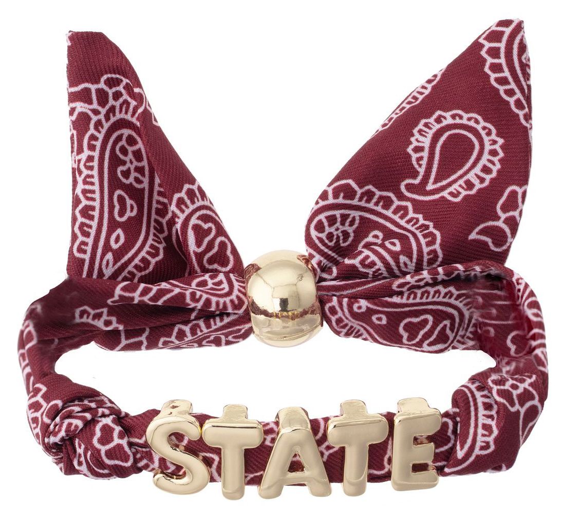 Canvas Style Women's Mississippi State Bulldogs Bandana Slider Bracelet