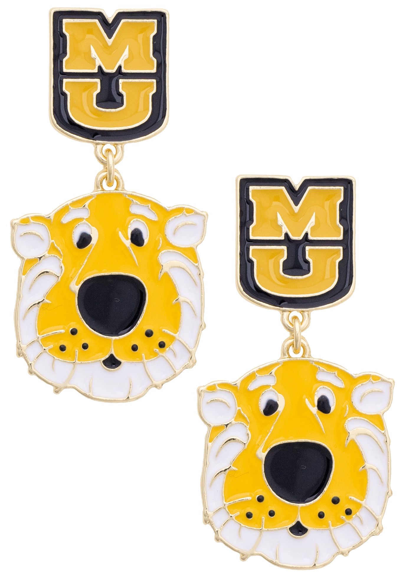 Canvas Style Women's Missouri Tigers Enamel Drop Earrings