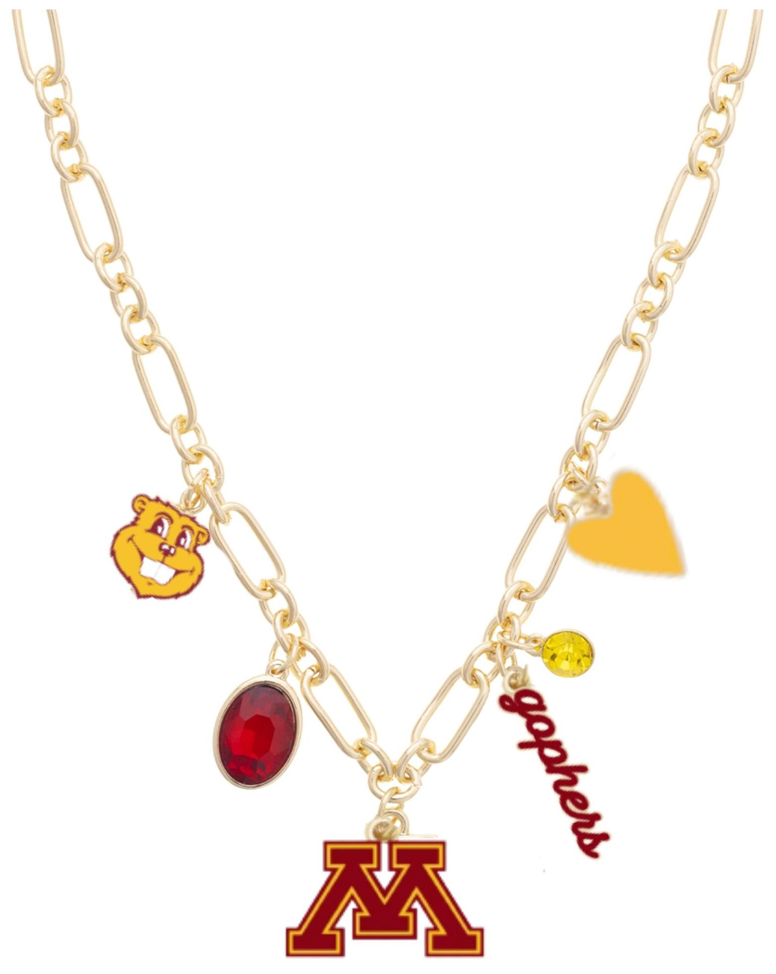 Canvas Style Women's Minnesota Gophers Gameday Charm Necklace