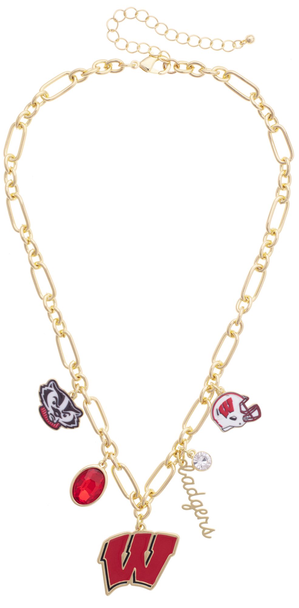 Canvas Style Women's Wisconsin Badgers Gameday Charm Necklace