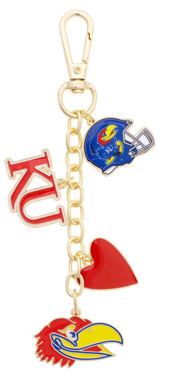 Canvas Style Women's Kansas Jayhawks Heart Cluster Bag Charm