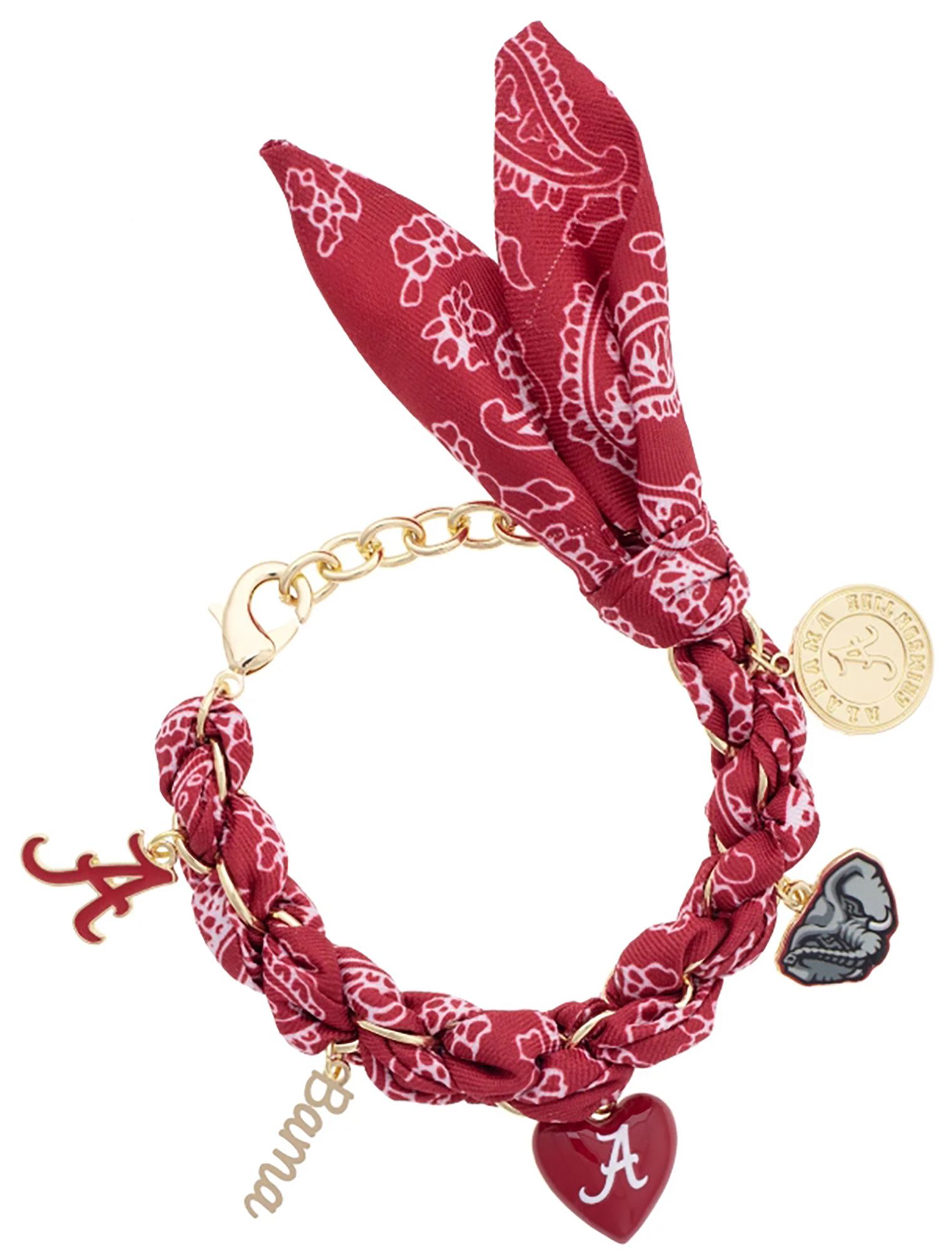 Canvas Style Women's Alabama Crimson Tide Bandana Charm Bracelet