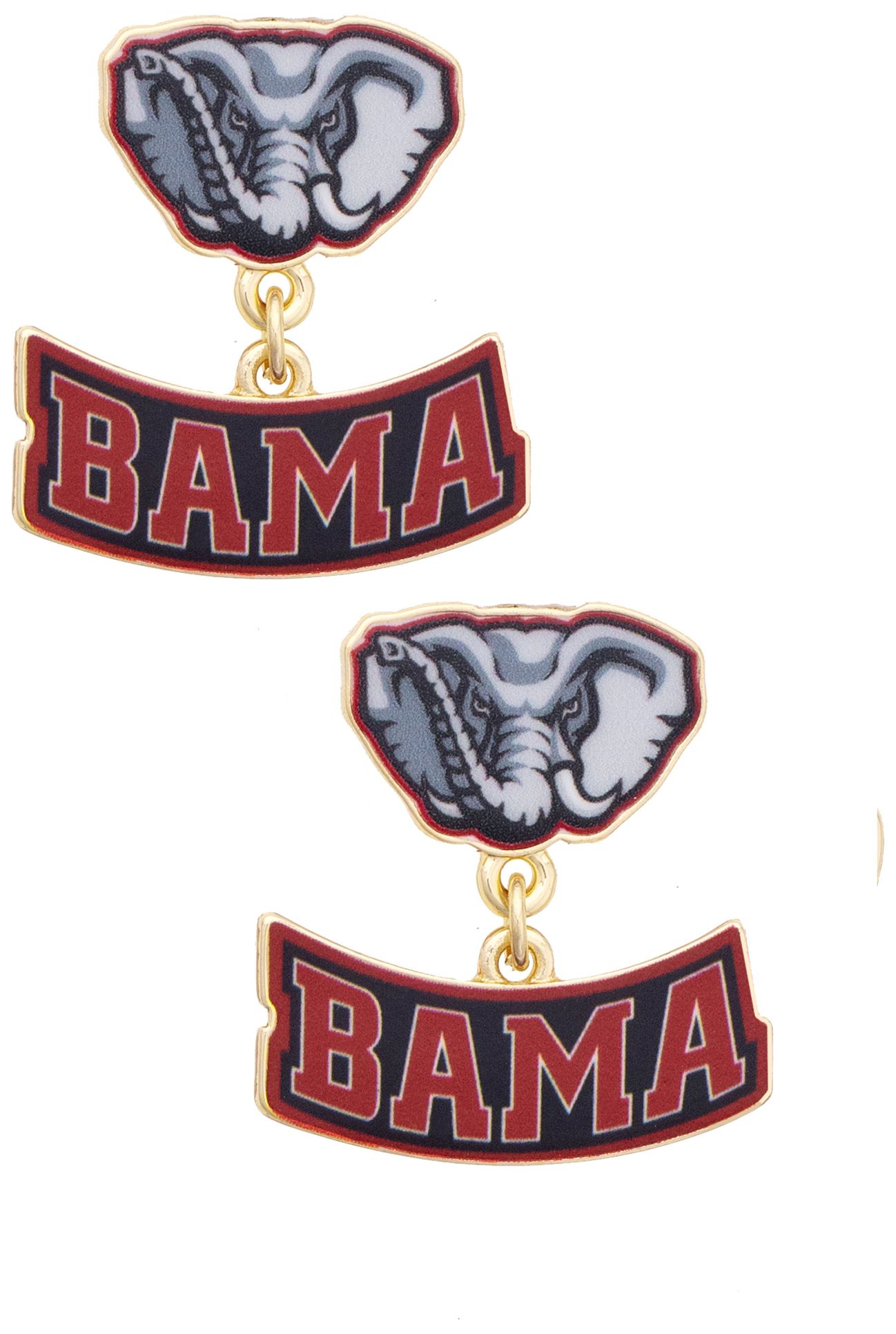 Canvas Style Women's Alabama Crimson Tide Enamel Drop Earrings