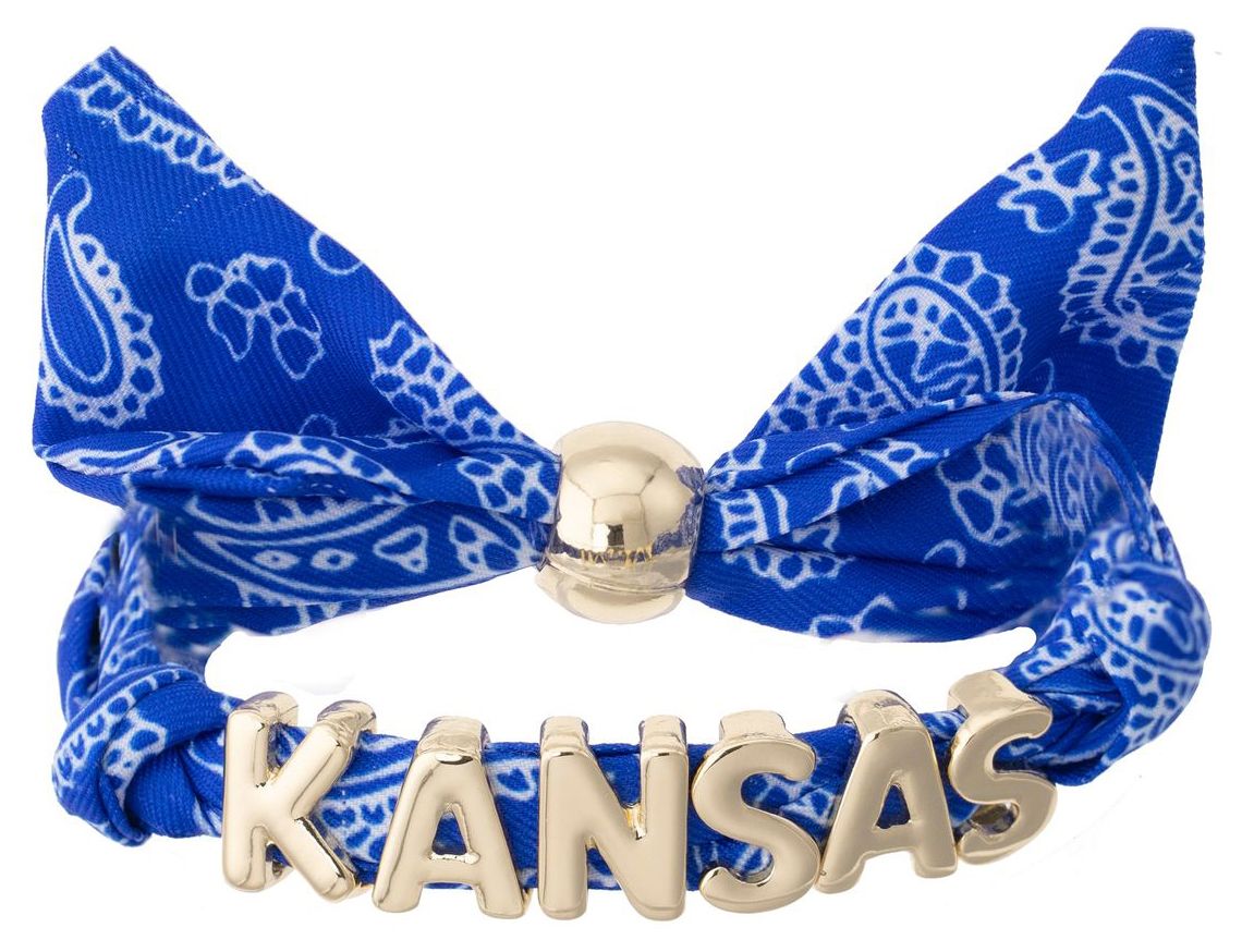 Canvas Style Women's Kansas Jayhawks Bandana Slider Bracelet