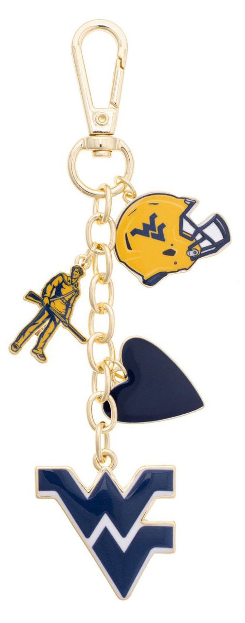 Canvas Style Women's West Virginia Mountaineers Heart Cluster Bag Charm