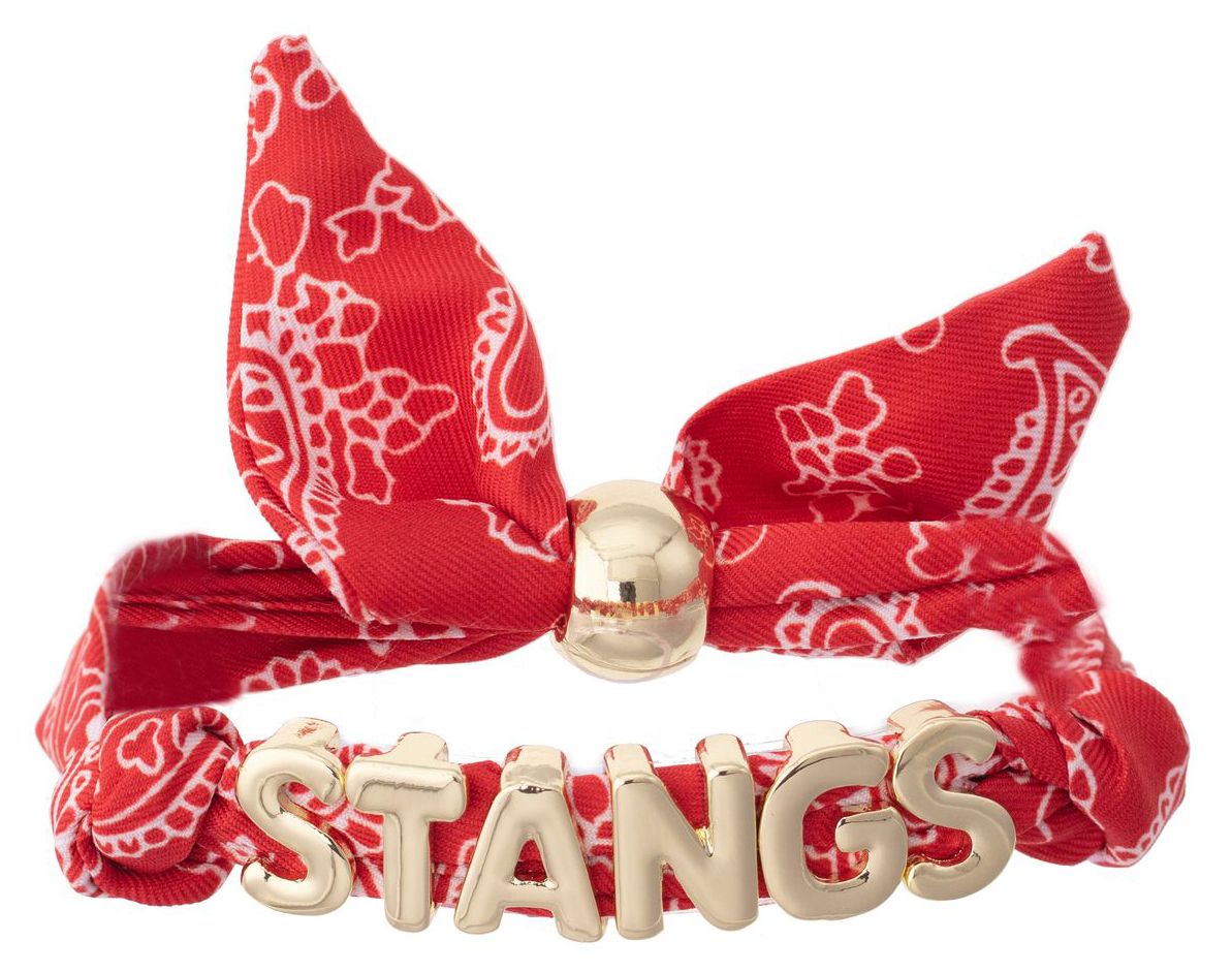 Canvas Style Women's SMU Mustangs Bandana Slider Bracelet