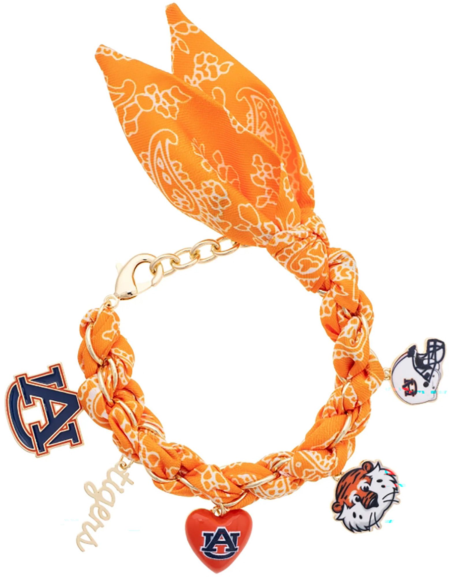 Canvas Style Women's Auburn Tigers Bandana Charm Bracelet