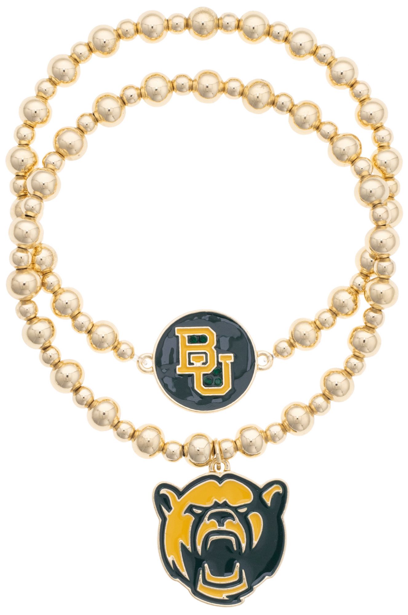 Canvas Style Women's Baylor Bears Ball Bead Bracelet Set of 2
