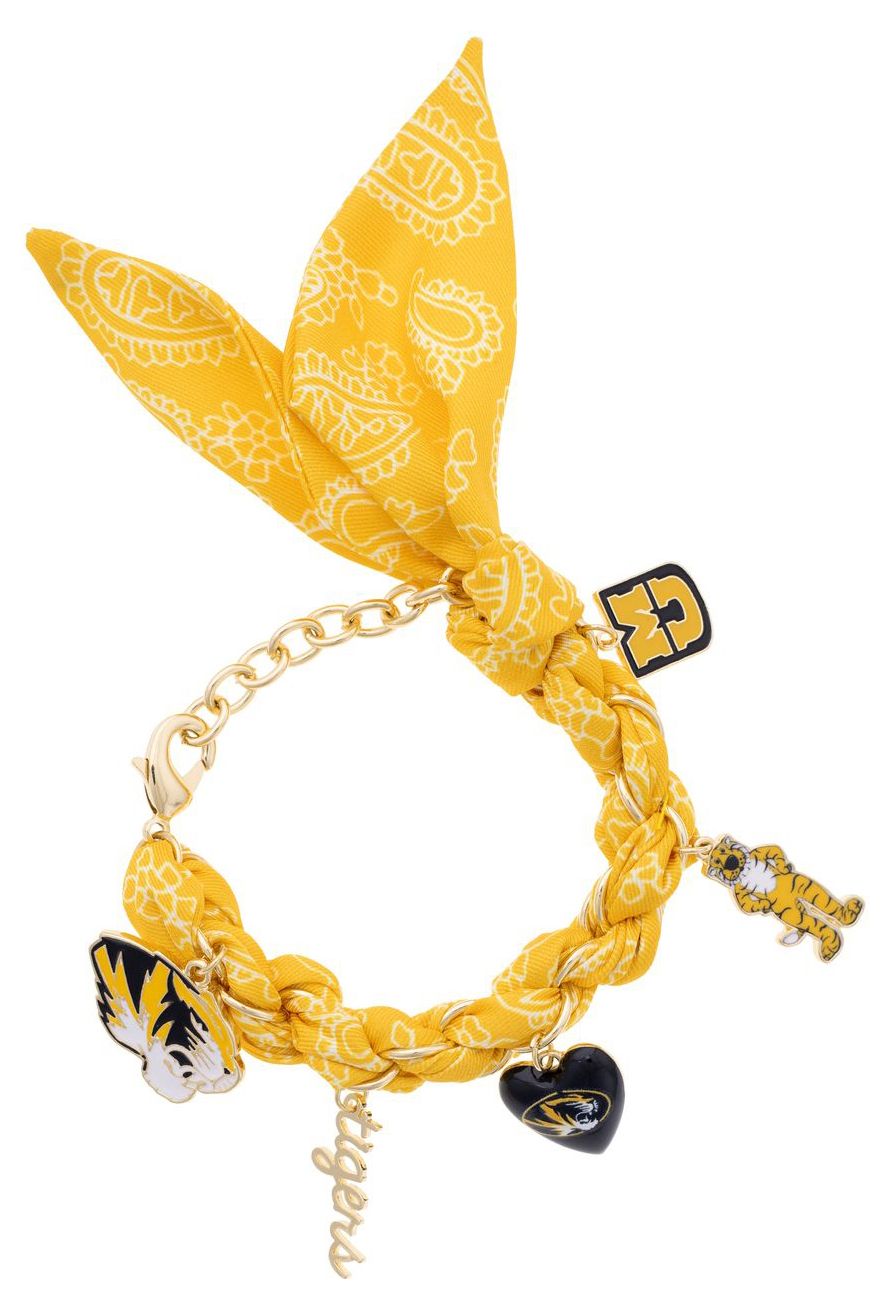 Canvas Style Women's Missouri Tigers Bandana Charm Bracelet
