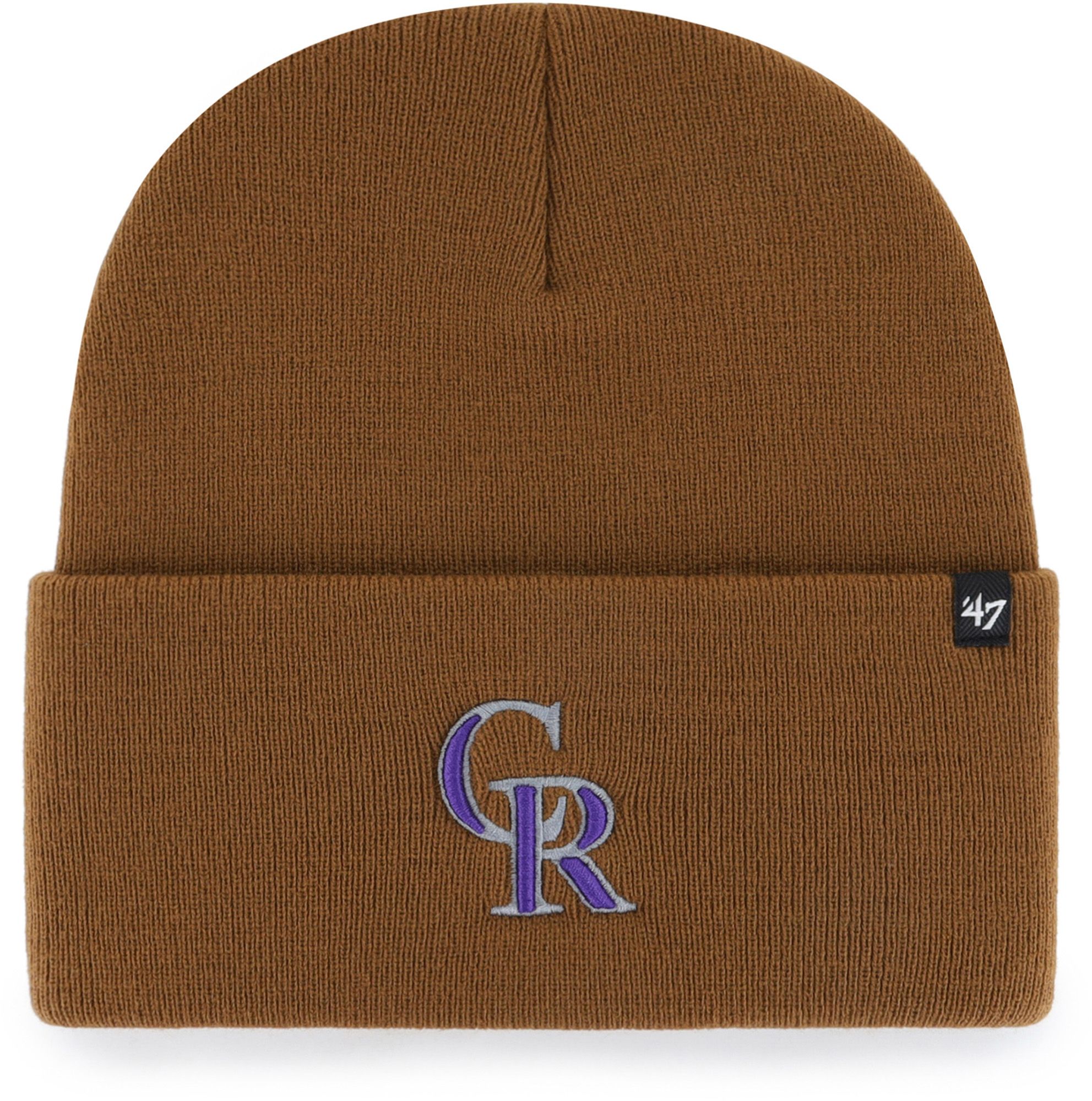 Carhartt x '47 Colorado Rockies Brown Cuffed Knit Beanie