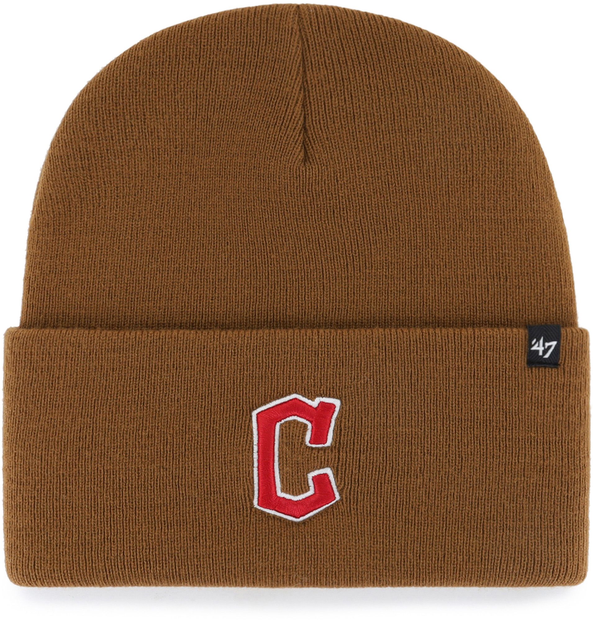 Carhartt x '47 Cleveland Guardians Brown Cuffed Knit Beanie