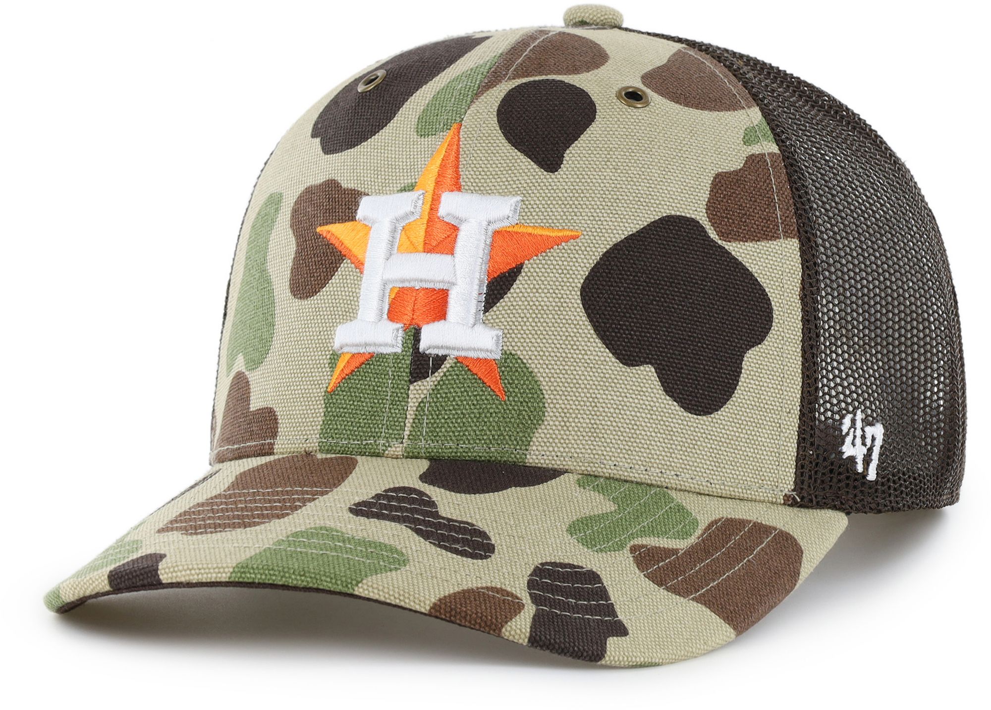 Carhartt x '47 Adult Houston Astros Duck Camo Adjustable Trucker Hat