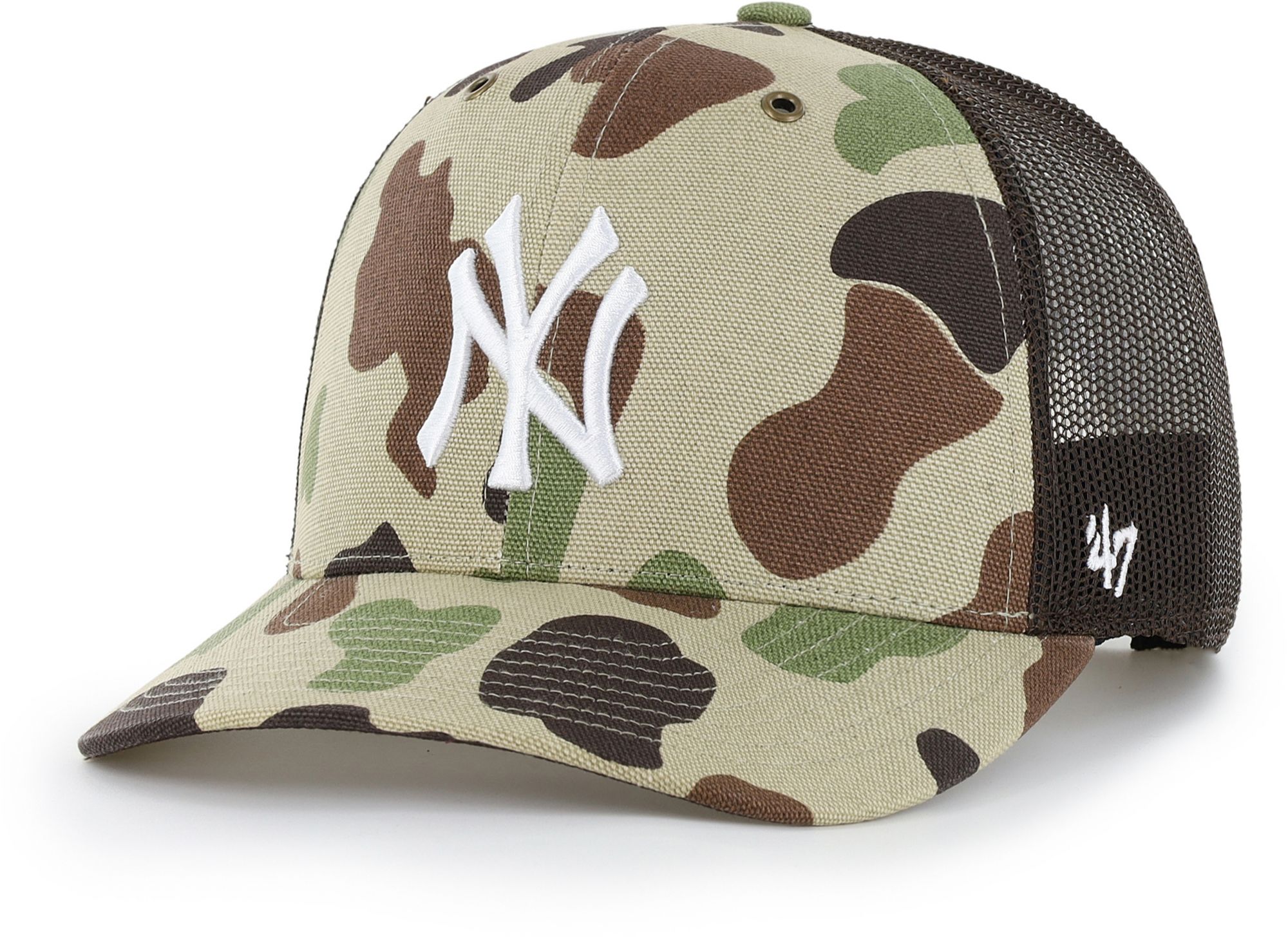 Carhartt x '47 Adult New York Yankees Duck Camo Adjustable Trucker Hat