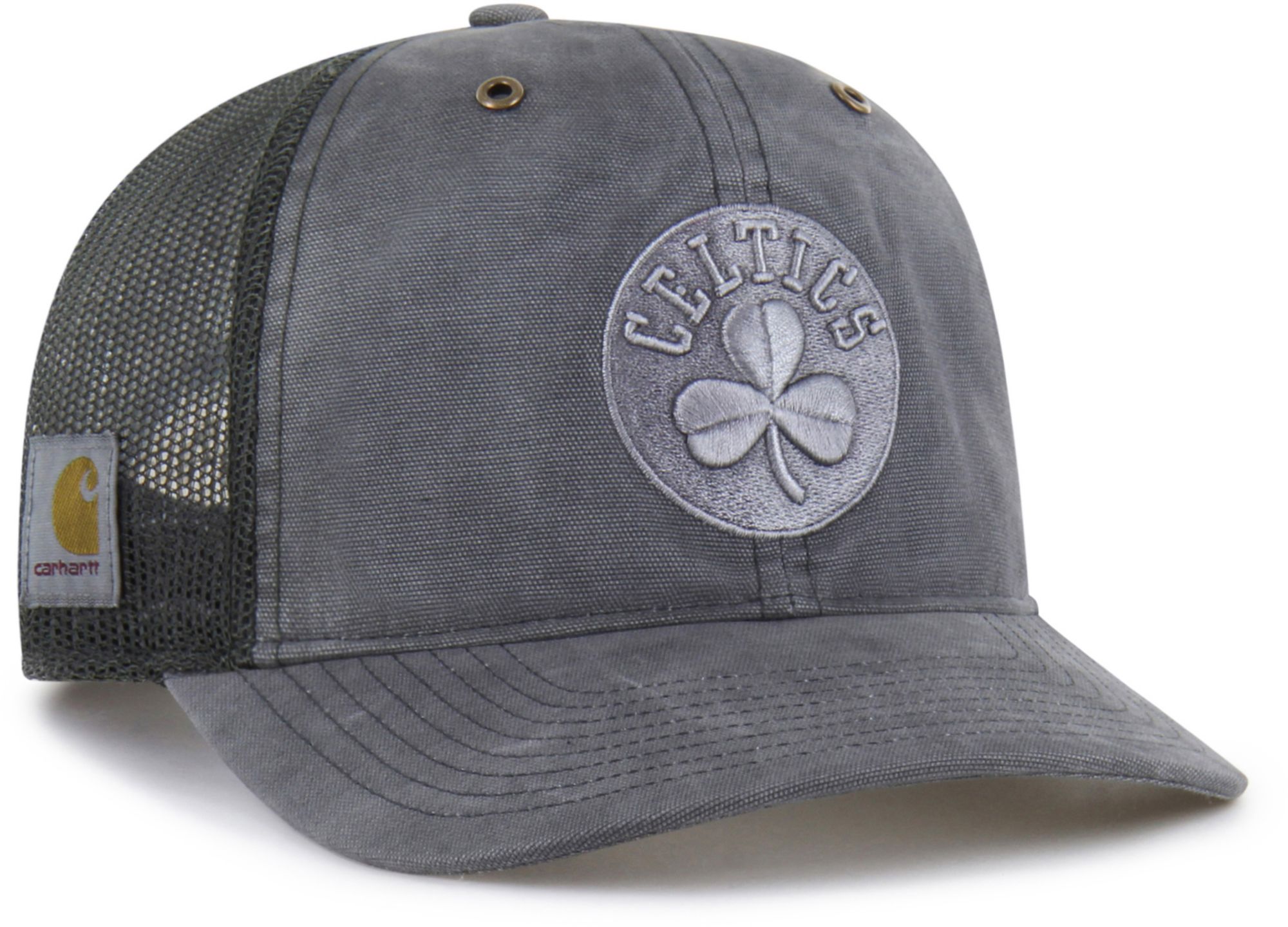 Carhartt x '47 Adult Boston Celtics Black Garment Dyed Trucker Hat
