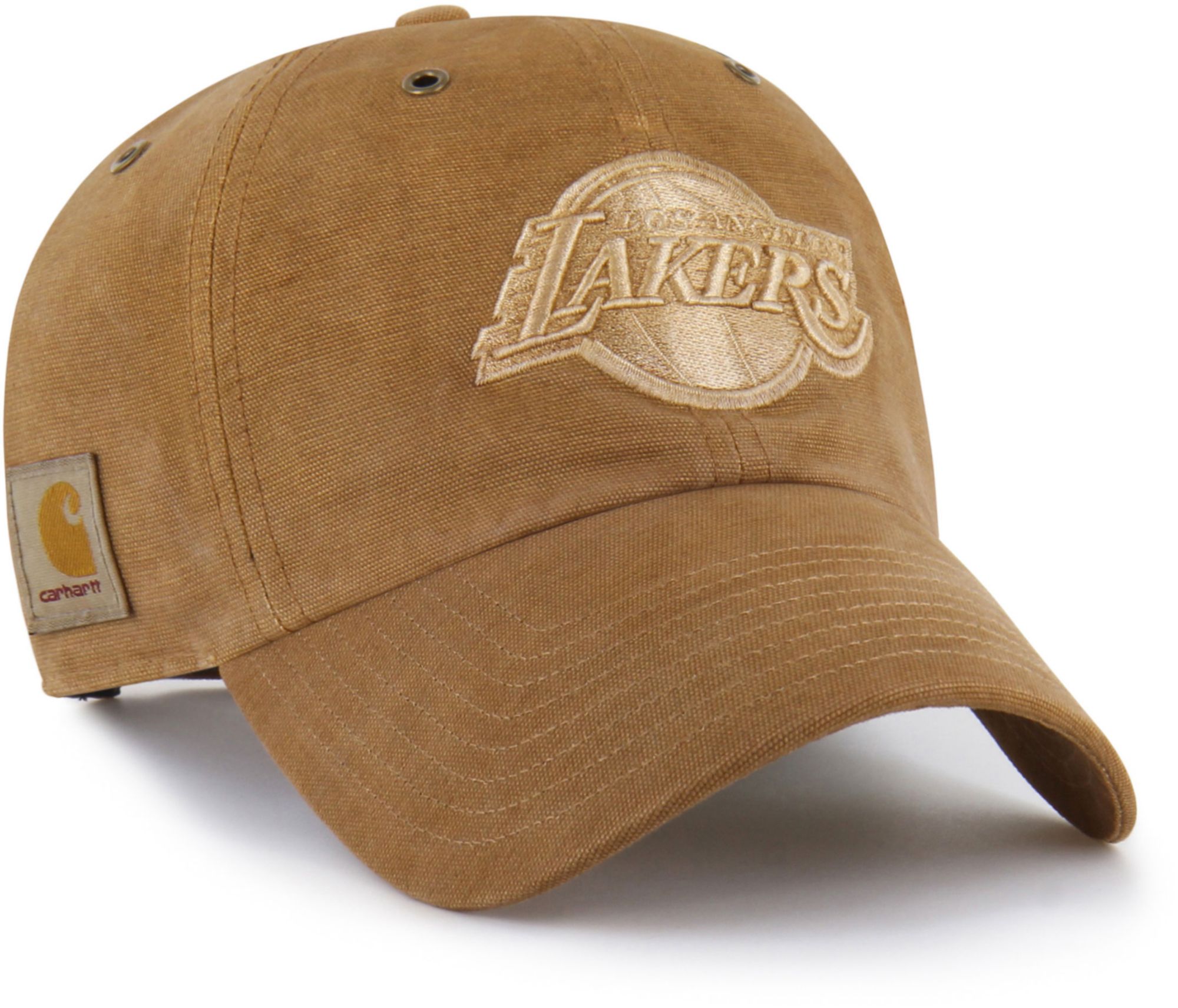 Carhartt x '47 Adult Los Angeles Lakers Brown Garment Dyed Clean Up Adjustable Hat