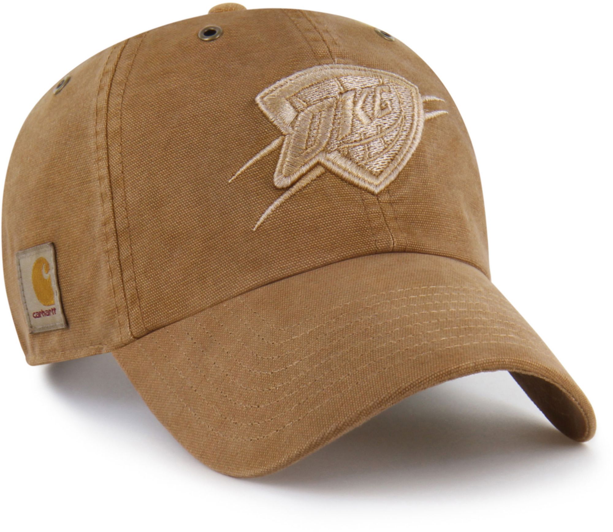 Carhartt x '47 Adult Oklahoma City Thunder Brown Garment Dyed Clean Up Adjustable Hat